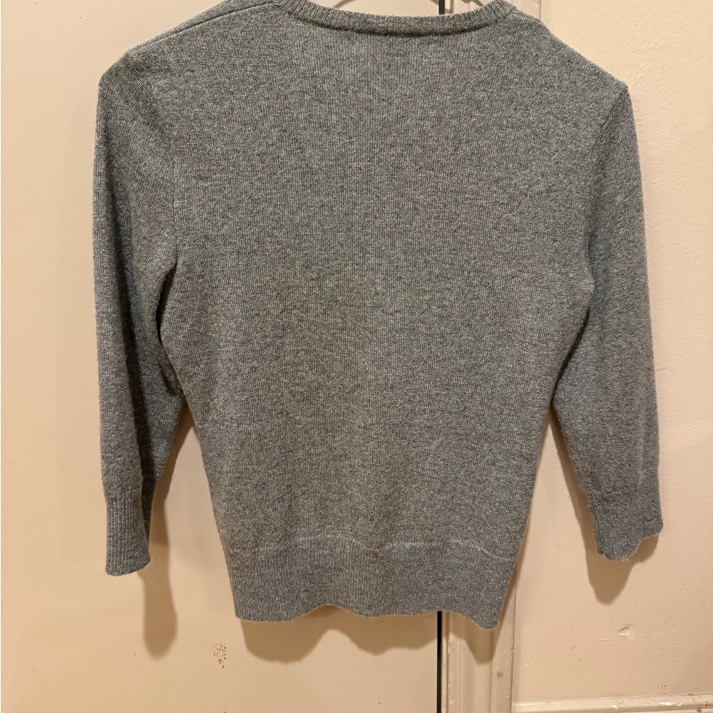 Ralph Lauren Grey Cashmere Cardigan - Picture 2 of 3